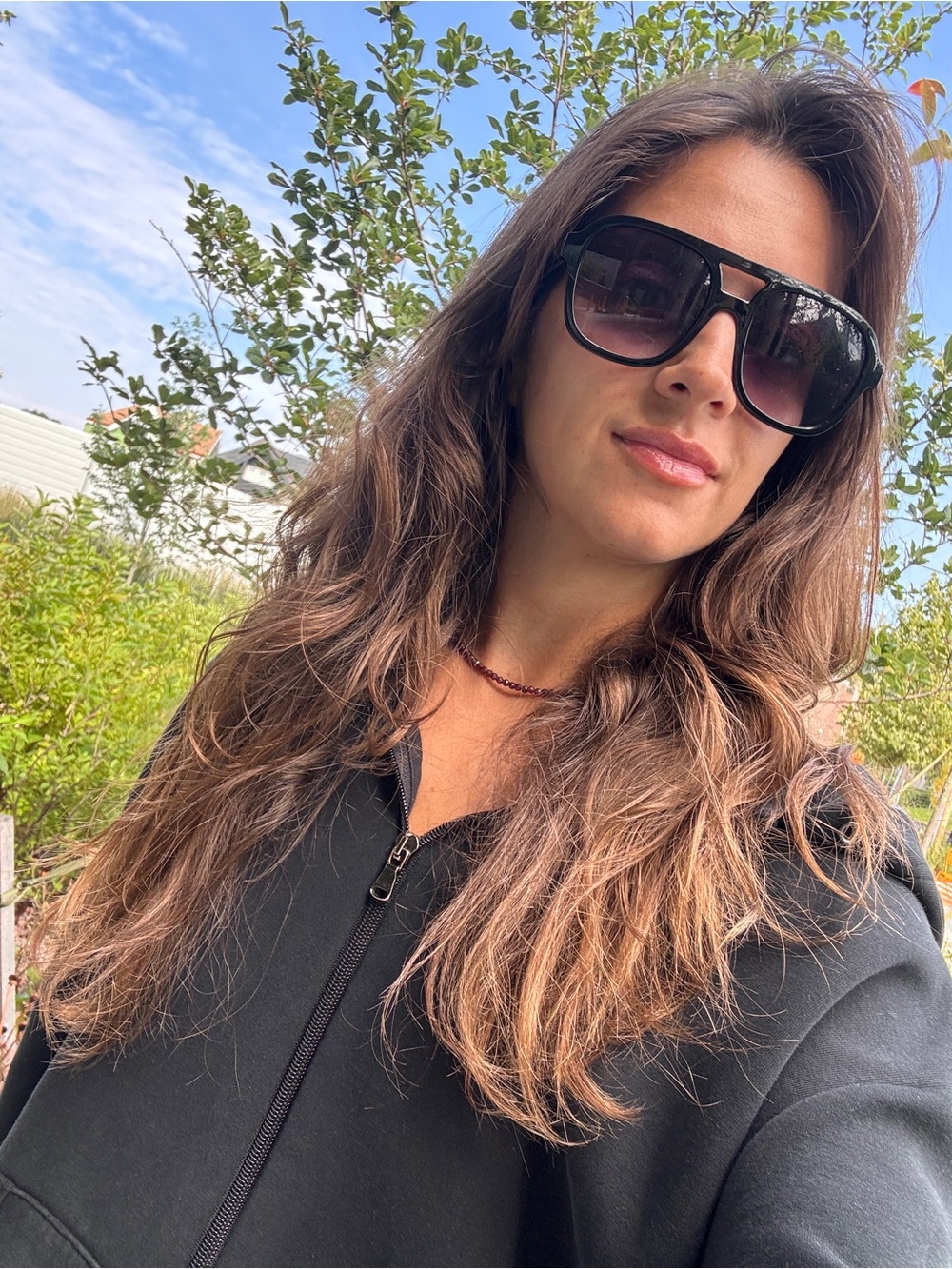 Oversized Black Gradient Lens Women's Sunglasses